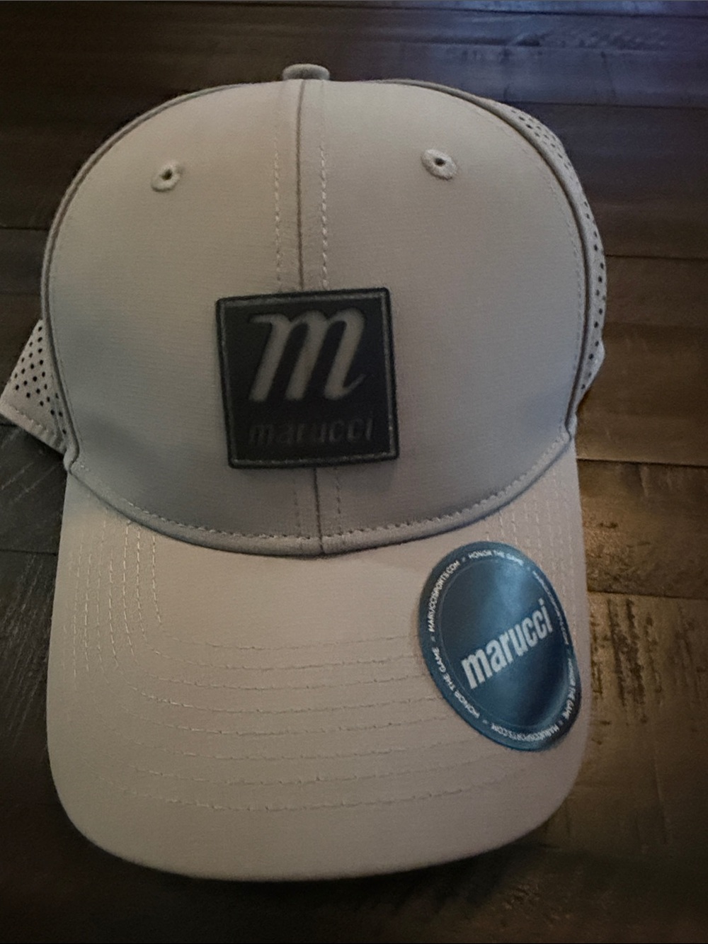 Marucci Men's Stretch Fit Performance Cap in Light Gray